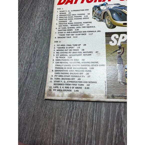 Sound Effects Daytona Speedway Sports Cars Lebel Stereo Album - Picture 3 of 7